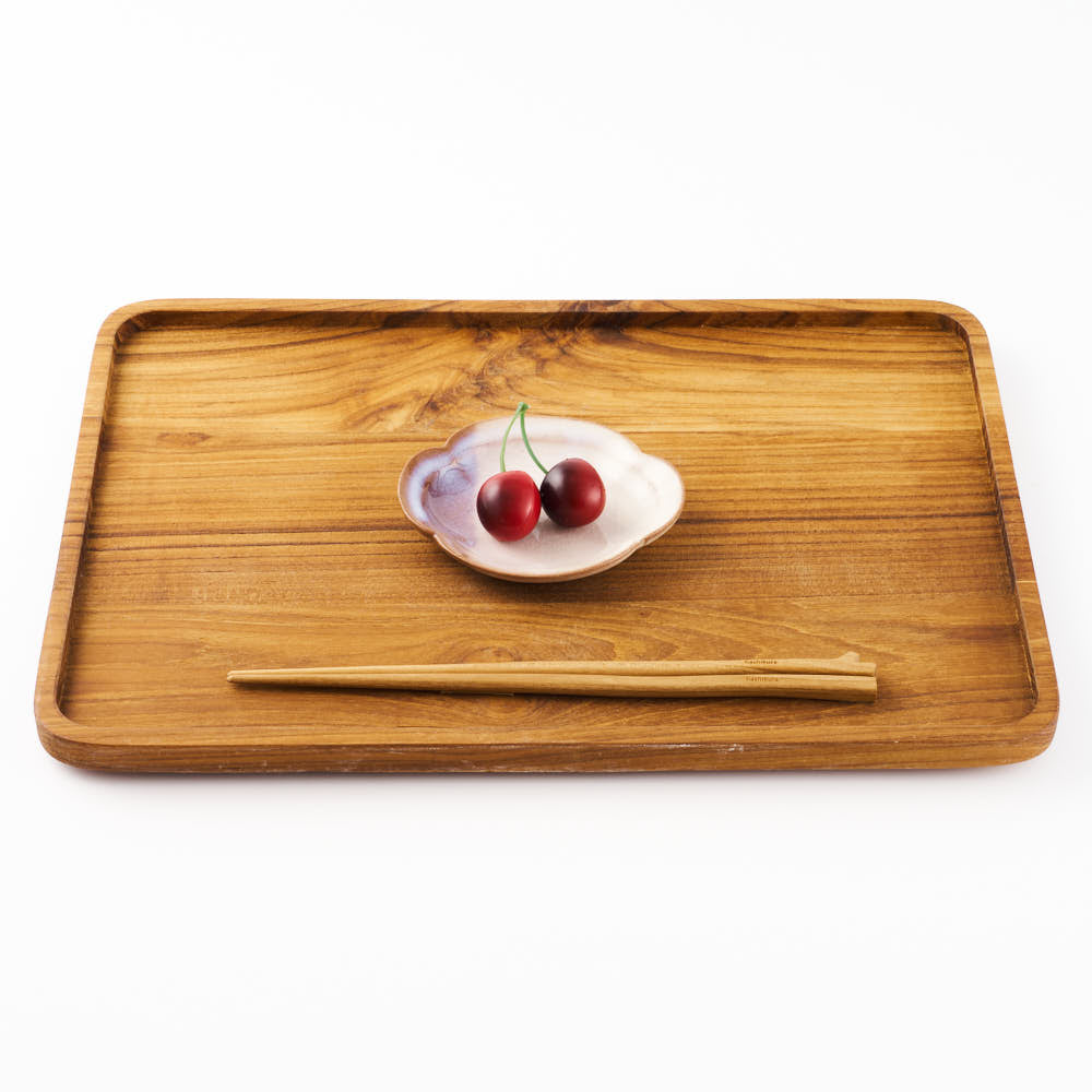 萩焼 松光山 木瓜4寸皿 粉引紫 萩焼 松光山 萩焼