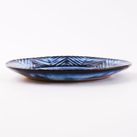 萩焼 松光山 矢羽根6寸皿 青萩釉 萩焼 松光山 萩焼