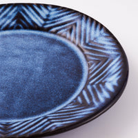 萩焼 松光山 矢羽根6寸皿 青萩釉 萩焼 松光山 萩焼