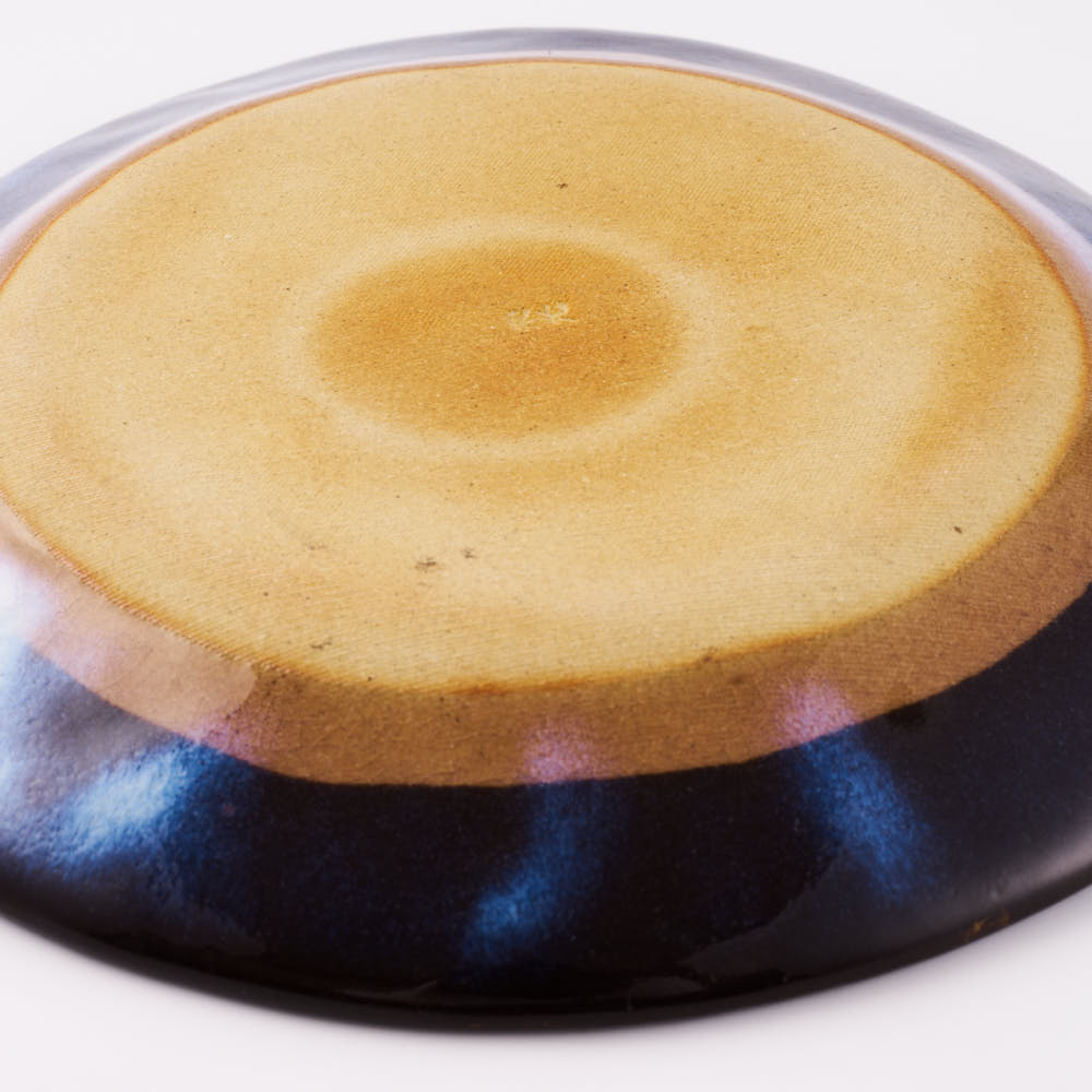 萩焼 松光山 矢羽根6寸皿 青萩釉 萩焼 松光山 萩焼