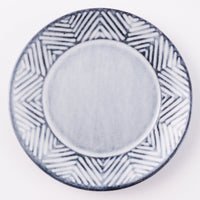 萩焼 松光山 矢羽根5寸皿 グレー 萩焼 松光山 萩焼