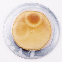 萩焼 松光山 矢羽根5寸皿 グレー 萩焼 松光山 萩焼