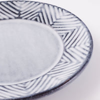 萩焼 松光山 矢羽根5寸皿 グレー 萩焼 松光山 萩焼