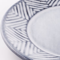 萩焼 松光山 矢羽根5寸皿 グレー 萩焼 松光山 萩焼