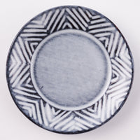 萩焼 松光山 矢羽根小皿 グレー 萩焼 松光山 萩焼