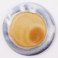 萩焼 松光山 矢羽根小皿 グレー 萩焼 松光山 萩焼