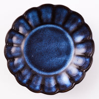 萩焼 松光山 菊花小皿 青萩釉 萩焼 松光山 萩焼