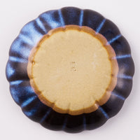 萩焼 松光山 菊花小皿 青萩釉 萩焼 松光山 萩焼