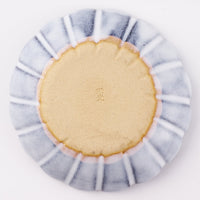 萩焼 松光山 菊花小皿 グレー 萩焼 松光山 萩焼