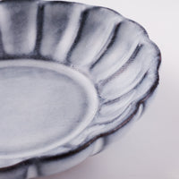 萩焼 松光山 菊花小皿 グレー 萩焼 松光山 萩焼