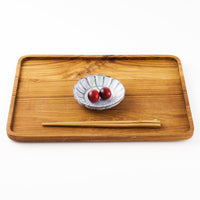 萩焼 松光山 菊花小皿 グレー 萩焼 松光山 萩焼