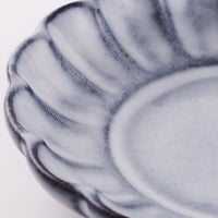 萩焼 松光山 菊花小皿 グレー 萩焼 松光山 萩焼