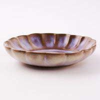 萩焼 松光山 菊花小皿 粉引紫 萩焼 松光山 萩焼