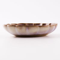 萩焼 松光山 菊花小皿 粉引紫 萩焼 松光山 萩焼