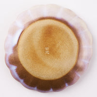 萩焼 松光山 菊花小皿 粉引紫 萩焼 松光山 萩焼