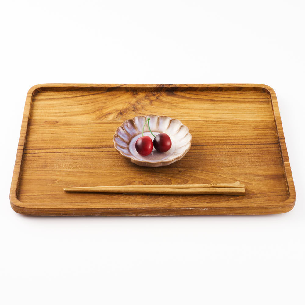 萩焼 松光山 菊花小皿 粉引紫 萩焼 松光山 萩焼