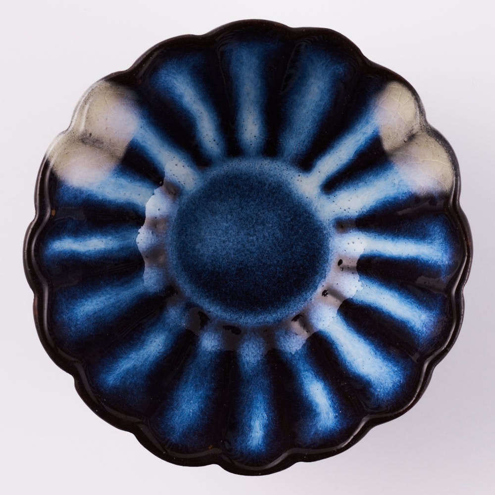 萩焼 松光山 菊花豆鉢 青萩釉 萩焼 松光山 萩焼