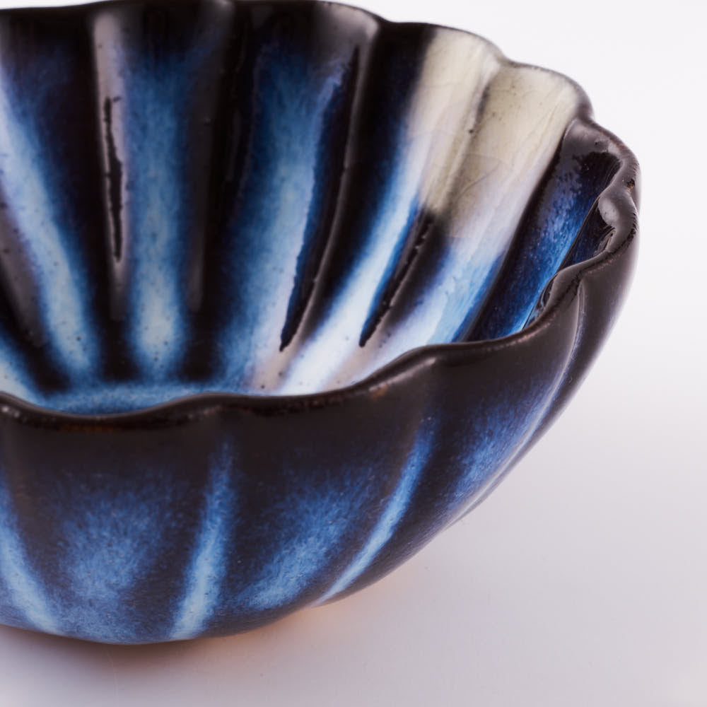 萩焼 松光山 菊花豆鉢 青萩釉 萩焼 松光山 萩焼