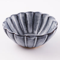 萩焼 松光山 菊花豆鉢 グレー 萩焼 松光山 萩焼