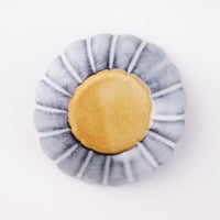 萩焼 松光山 菊花豆鉢 グレー 萩焼 松光山 萩焼