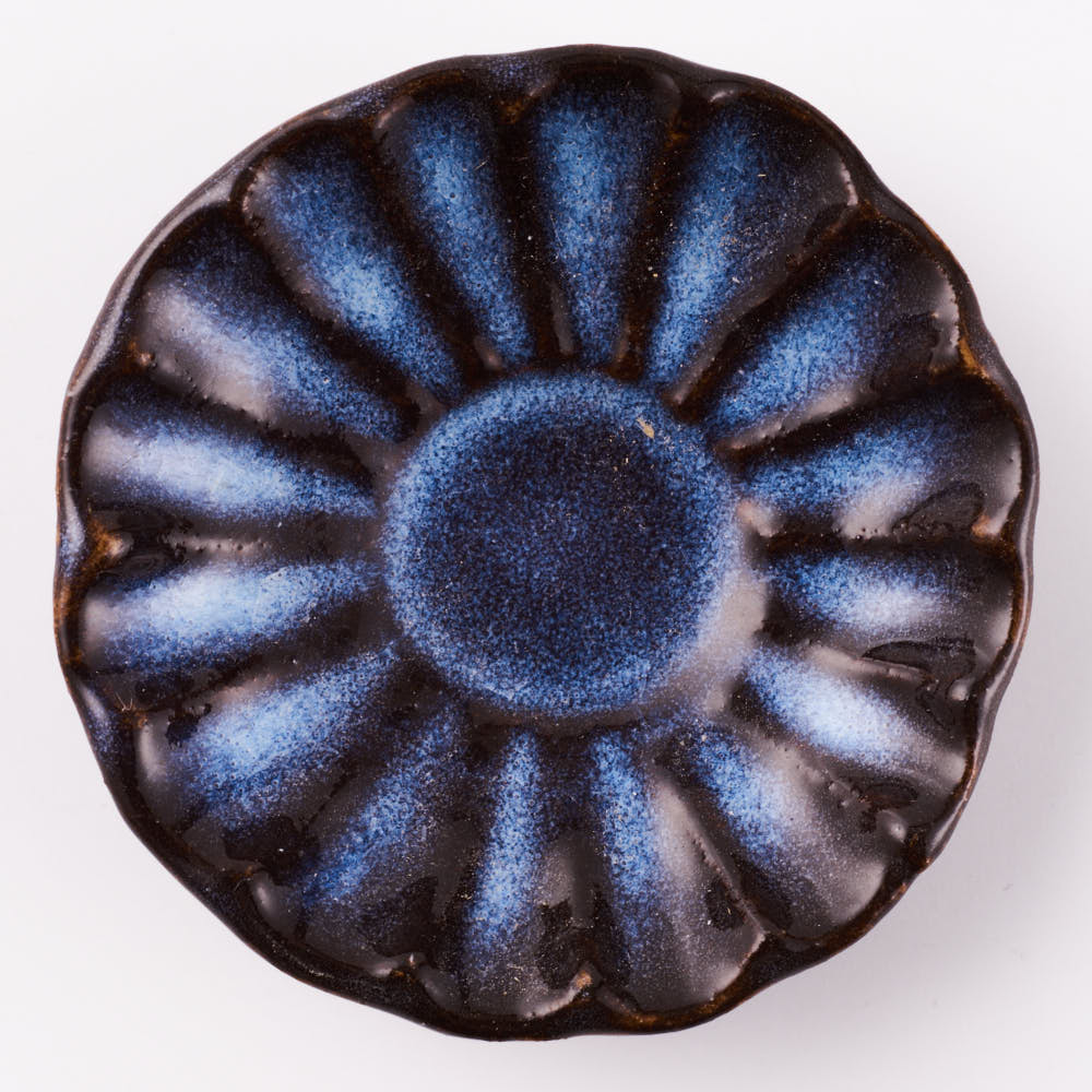 萩焼 松光山 菊花箸置き 青萩釉 萩焼 松光山 萩焼