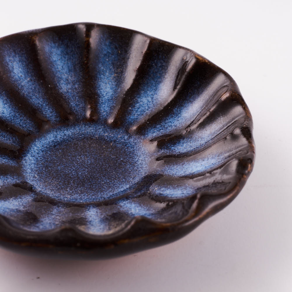 萩焼 松光山 菊花箸置き 青萩釉 萩焼 松光山 萩焼