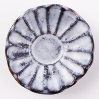 萩焼 松光山 菊花箸置き グレー 萩焼 松光山 萩焼