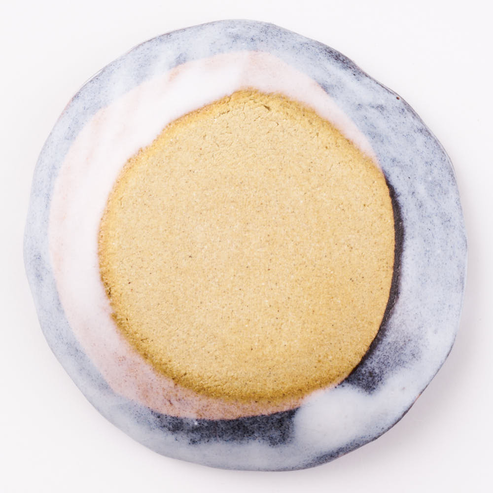 萩焼 松光山 菊花箸置き グレー 萩焼 松光山 萩焼