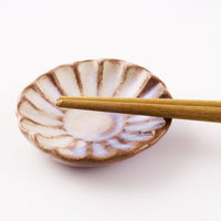 萩焼 松光山 菊花箸置き 粉引紫 萩焼 松光山 萩焼