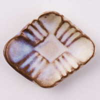 萩焼 松光山 菱形菊花箸置き 粉引紫 萩焼 松光山 萩焼