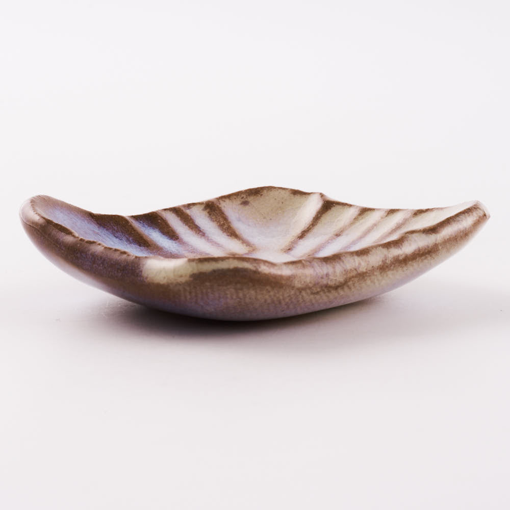 萩焼 松光山 菱形菊花箸置き 粉引紫 萩焼 松光山 萩焼