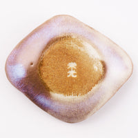 萩焼 松光山 菱形菊花箸置き 粉引紫 萩焼 松光山 萩焼