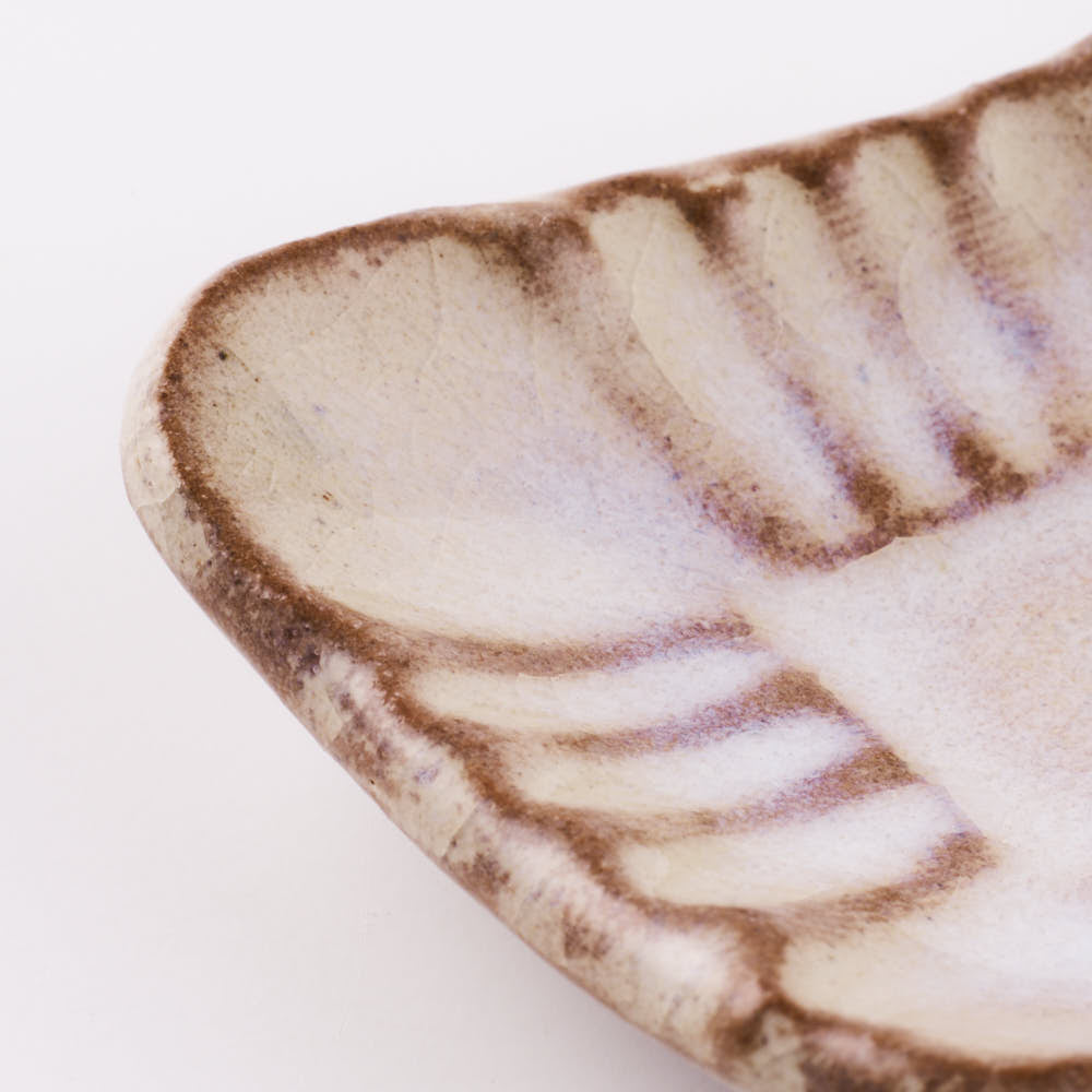 萩焼 松光山 菱形菊花箸置き 粉引紫 萩焼 松光山 萩焼