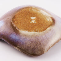 萩焼 松光山 菱形菊花箸置き 粉引紫 萩焼 松光山 萩焼