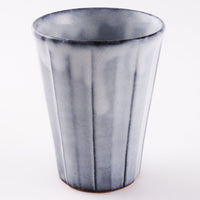 萩焼 松光山 しのぎフリーカップ(小) グレー 萩焼 松光山 萩焼