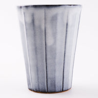 萩焼 松光山 しのぎフリーカップ(小) グレー 萩焼 松光山 萩焼