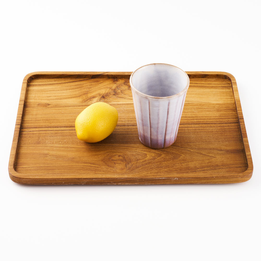 萩焼 松光山 しのぎフリーカップ(小) 粉引紫 ¥1,980 大人の焼き物