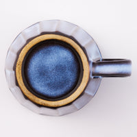 萩焼 松光山 面取カフェオレカップ 青萩釉 萩焼 松光山 萩焼