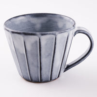 萩焼 松光山 面取カフェオレカップ グレー 萩焼 松光山 萩焼