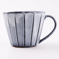萩焼 松光山 面取カフェオレカップ グレー 萩焼 松光山 萩焼