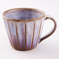 萩焼 松光山 面取カフェオレカップ 粉引紫 萩焼 松光山 萩焼