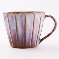 萩焼 松光山 面取カフェオレカップ 粉引紫 萩焼 松光山 萩焼