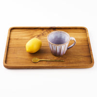 萩焼 松光山 面取カフェオレカップ 粉引紫 萩焼 松光山 萩焼