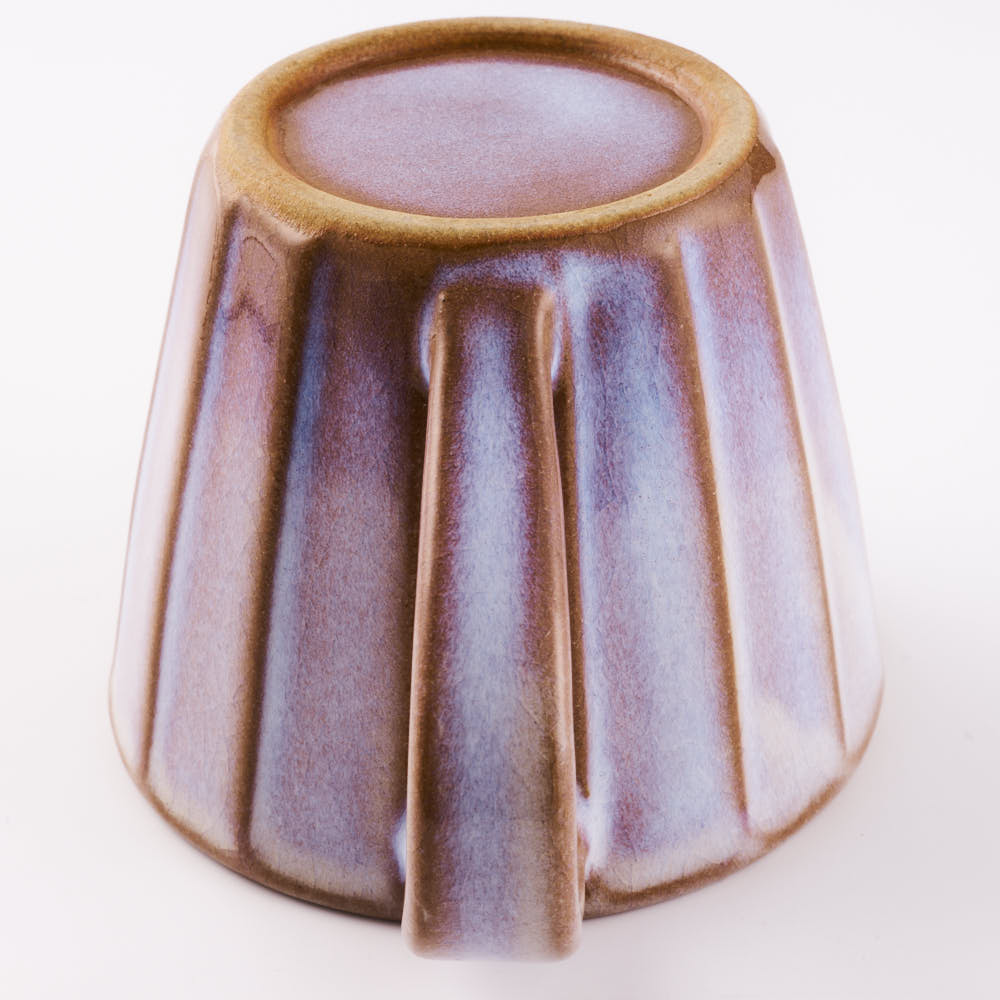 萩焼 松光山 面取カフェオレカップ 粉引紫 萩焼 松光山 萩焼