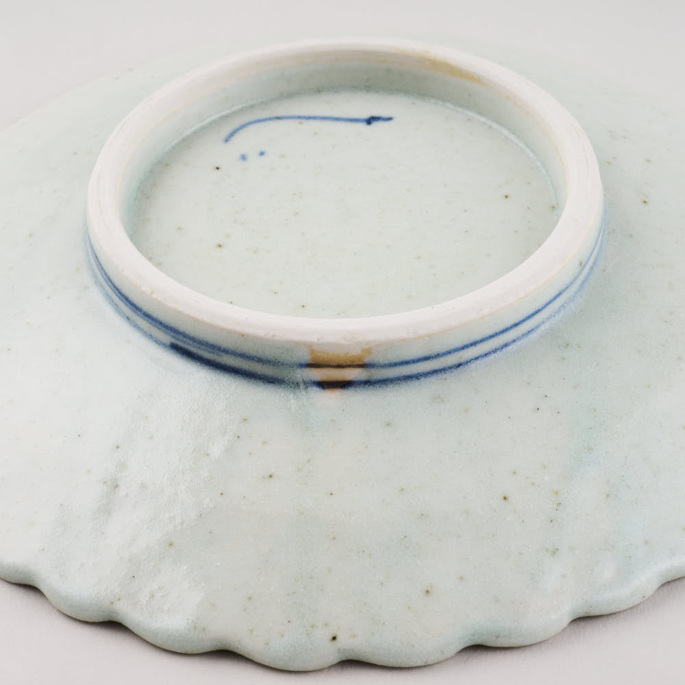 作家 吉田崇昭 染付鉤陽刻皿 作家 吉田崇昭 陶磁器作家もの