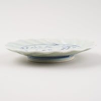 作家 吉田崇昭 染付捻形皿 作家 吉田崇昭 陶磁器作家もの