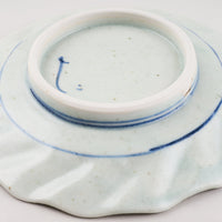 作家 吉田崇昭 染付捻形皿 作家 吉田崇昭 陶磁器作家もの