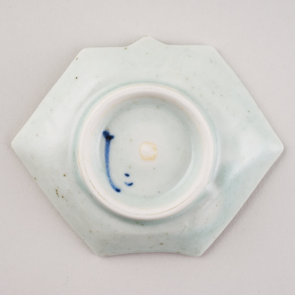 作家 吉田崇昭 染付折紙形小皿 作家 吉田崇昭 陶磁器作家もの