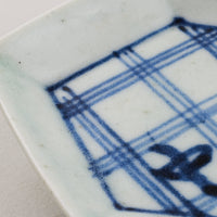 作家 吉田崇昭 染付折紙形小皿 作家 吉田崇昭 陶磁器作家もの