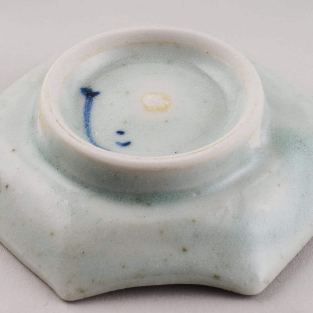 作家 吉田崇昭 染付折紙形小皿 作家 吉田崇昭 陶磁器作家もの